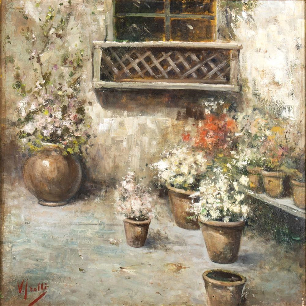 Terrazza con fiori